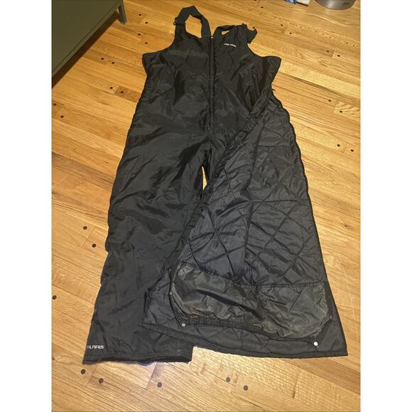 Vintage Polaris Black Snowmobile Thermolite Bib Overalls Made in Canada Mens 2XL - Picture 8 of 10
